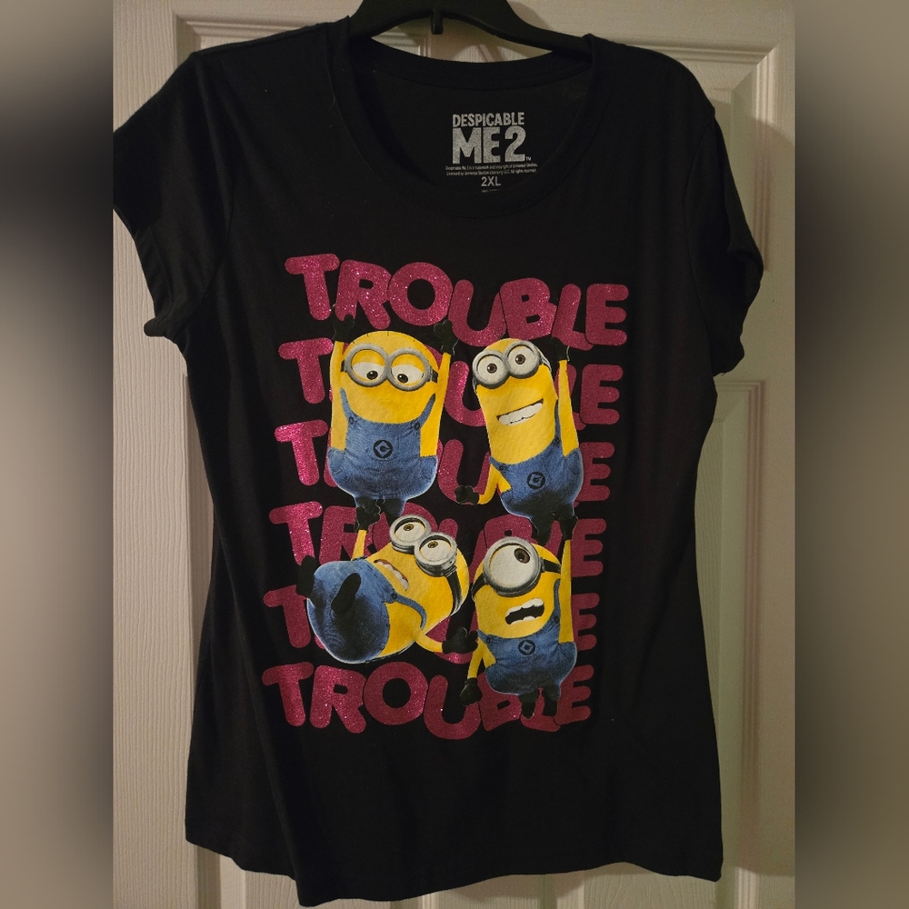 Universal Black Tee with Minions Graphic